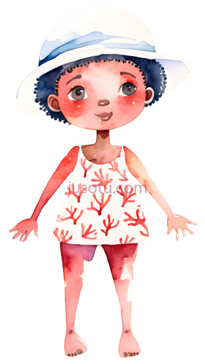 卡通人物,插画,白色,红色,蓝色, PNG