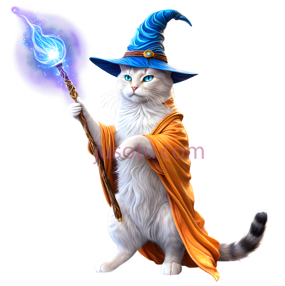 猫,巫师, PNG