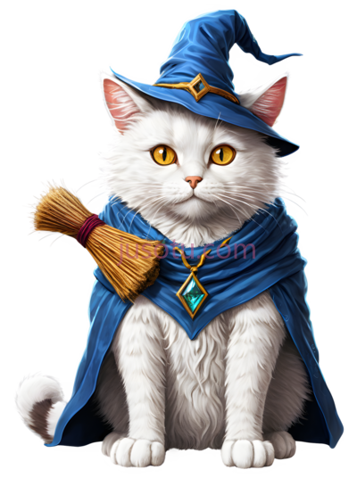 猫,巫师, PNG