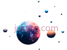 行星,卫星,科幻,蓝色,橙色PNG