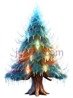 树,抽象,蓝色, 红色, 黄色PNG