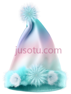 帽子,毛绒,蓝色,粉色,白色渐变PNG