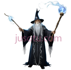 巫师,魔法师装束,蓝色PNG