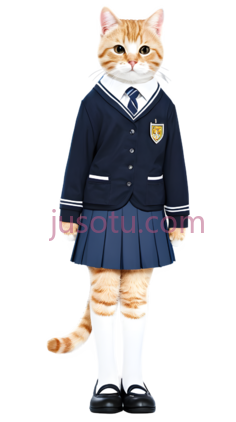 猫咪,校服,卡通PNG