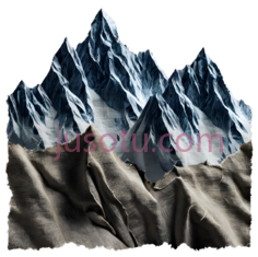 山脉,3D渲染,白色,灰色PNG