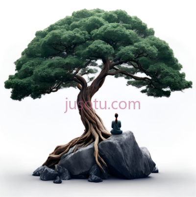 树,盆景,绿色, PNG