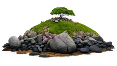 岩石堆,自然景观,灰色,棕色,绿色, PNG