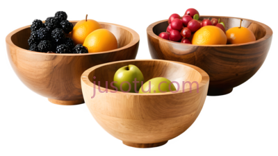 木质水果碗, PNG
