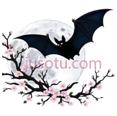 蝙蝠,卡通,黑色PNG