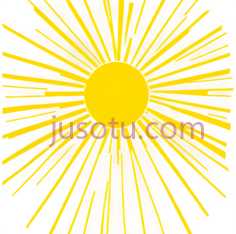 太阳,放射状线条,黄色PNG