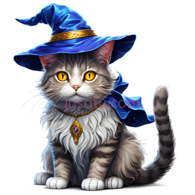 猫,巫师, PNG