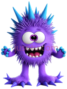 怪兽,卡通,紫色PNG