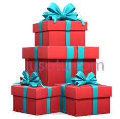 礼物盒,堆叠,红色,蓝色PNG