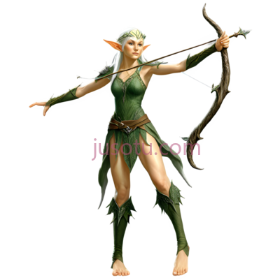 精灵,幻想角色,绿色, PNG