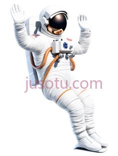 宇航员,卡通,白色PNG