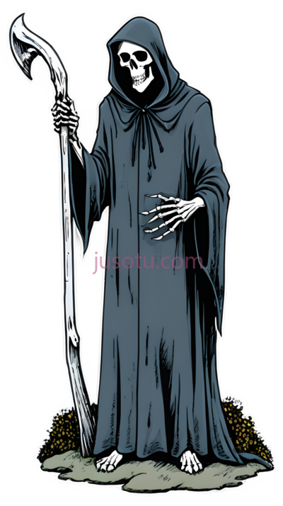 死神,卡通,黑色, PNG