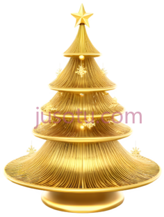 圣诞树,现代,金色PNG