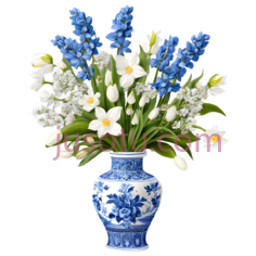 花瓶,青花瓷,蓝色PNG