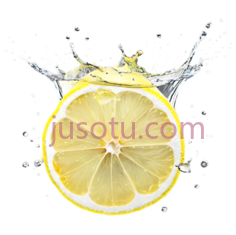 柠檬,切片,水花PNG