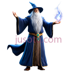 巫师,魔法师,蓝色PNG