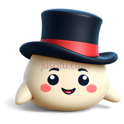 卡通馒头,顶帽, PNG