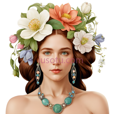 美女肖像, PNG