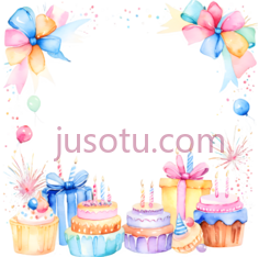 装框,生日蛋糕,蜡烛PNG