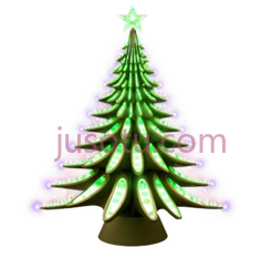 圣诞树,发光,绿色PNG