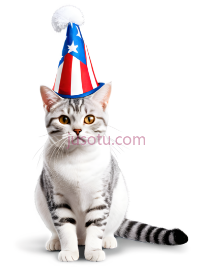 猫,戴帽子,灰色,白色, PNG
