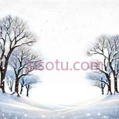 雪景,插画,白色, 黑色PNG