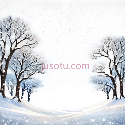 雪景,插画,白色, 黑色, PNG
