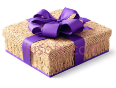 礼物盒,方形,金色,紫色PNG