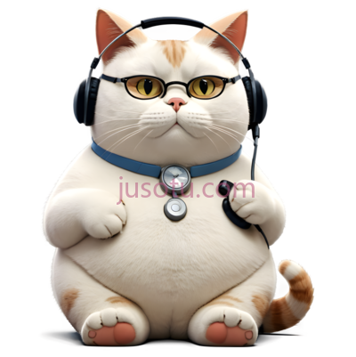 卡通猫,可爱,白色,橙色, PNG