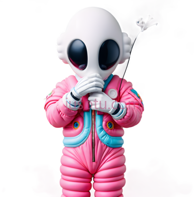 外星人玩偶,卡通,粉色, PNG