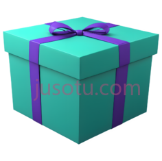 礼物盒,浅蓝色PNG