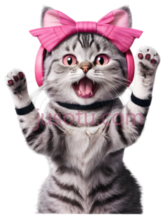 猫,卡通,灰色带黑色条纹PNG