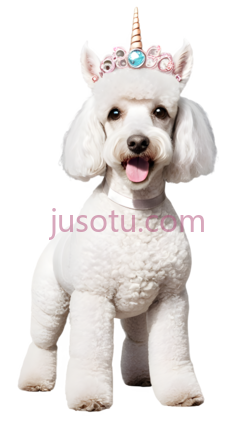 狗,独角兽造型,白色PNG