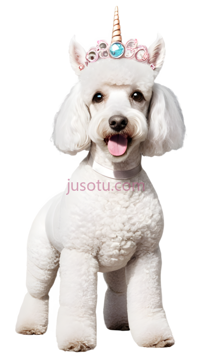 狗,独角兽造型,白色, PNG