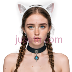 女人,猫耳头饰,猫咪配饰,白色PNG