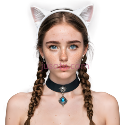 女人,猫耳头饰,猫咪配饰,白色, PNG