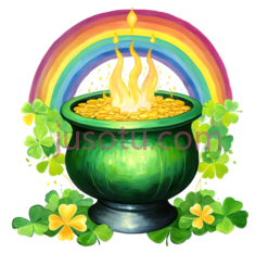 金罐,卡通,绿色PNG