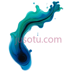 抽象图案,流动的液体形态,蓝色PNG