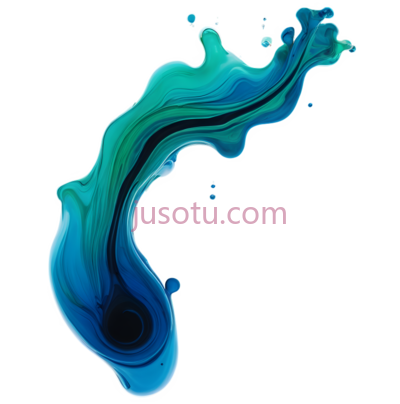 抽象图案,流动的液体形态,蓝色, PNG
