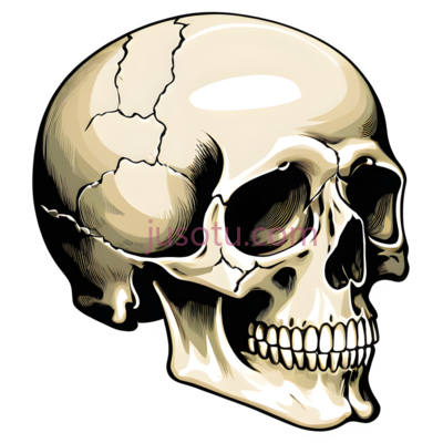 人类头骨,卡通,白色, PNG