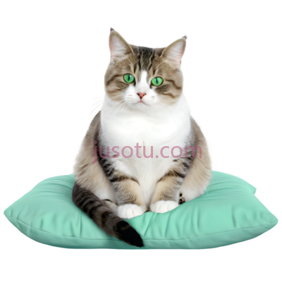 猫,坐着,白色,棕色, PNG