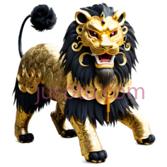 金色,狮子,肖像PNG
