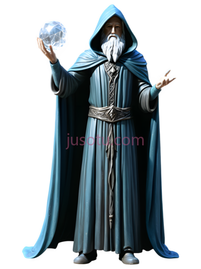 巫师,神秘,古老,蓝色, PNG