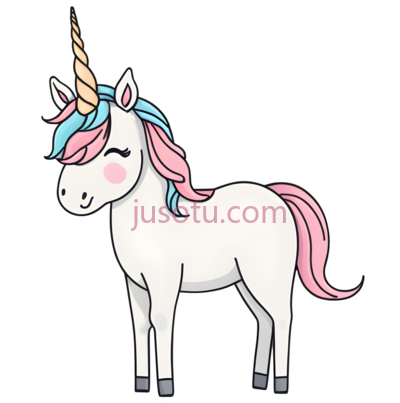可爱,马鹿,独角兽, PNG
