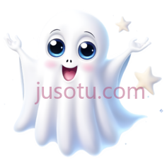 卡通幽灵,可爱,白色PNG