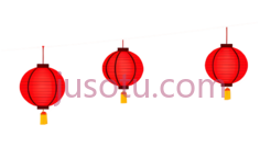 灯笼,中式,红色PNG